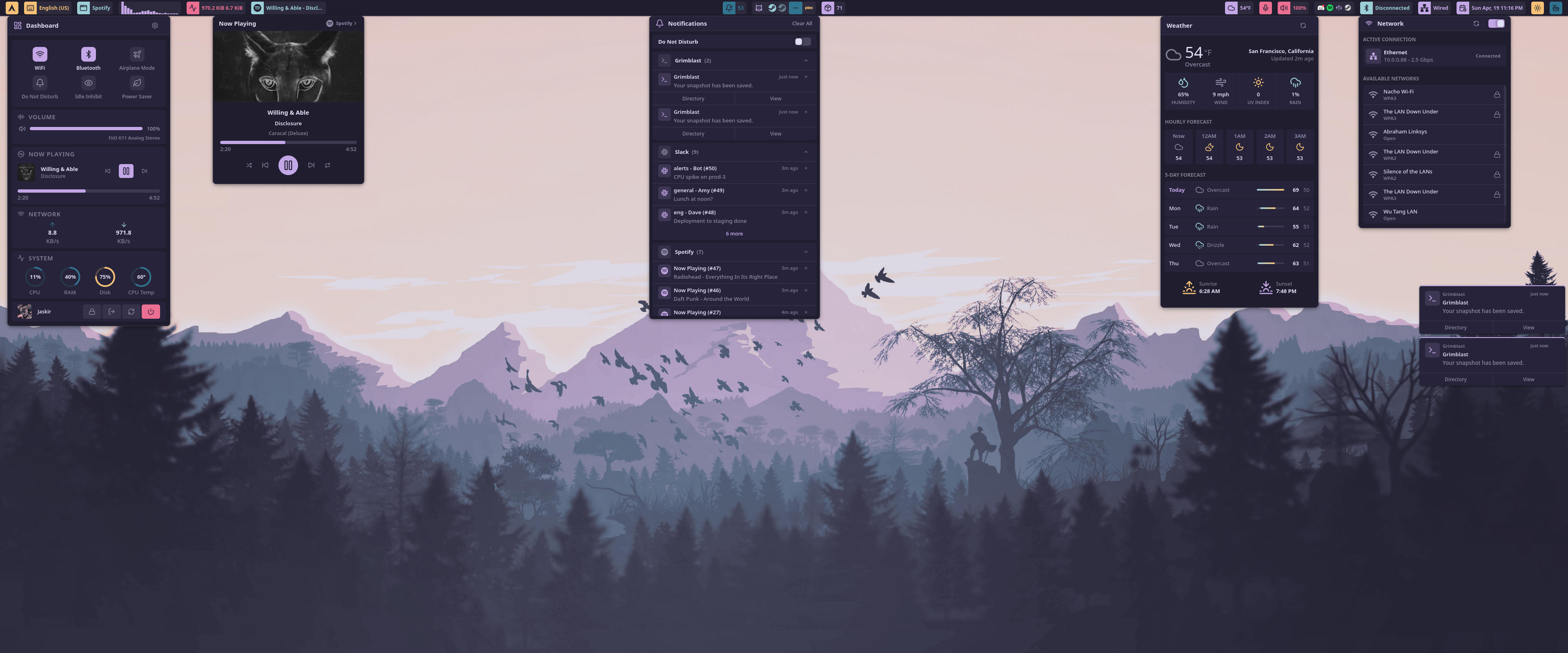 Lumen desktop shell